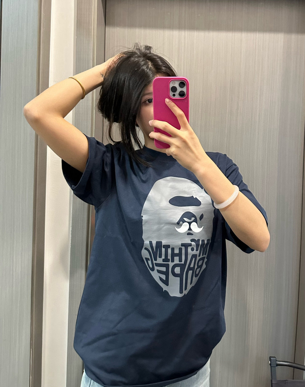 BAPE SS25 Mr. Bathing Bape Bearded Gentleman Ape Oversized Heavyweight Unisex T-Shirt