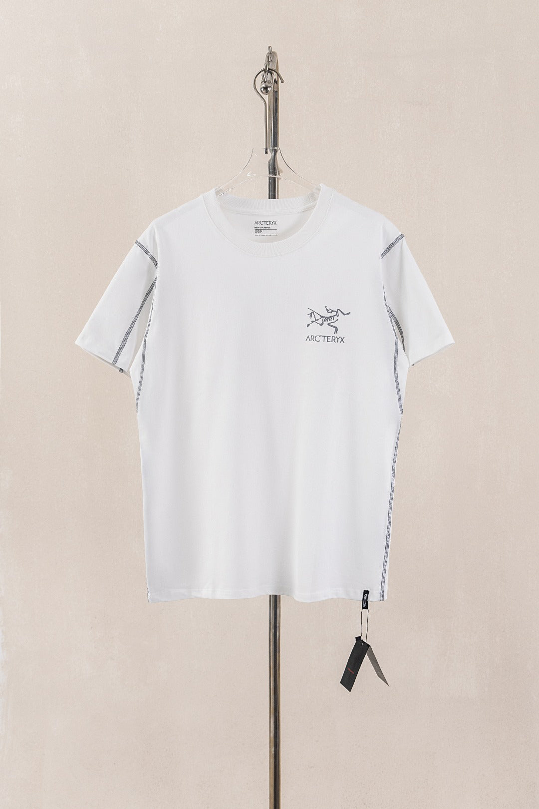 Arc'teryx Contrast Stitch Detail Bird Logo Short Sleeve Tee, Casual Daily Top