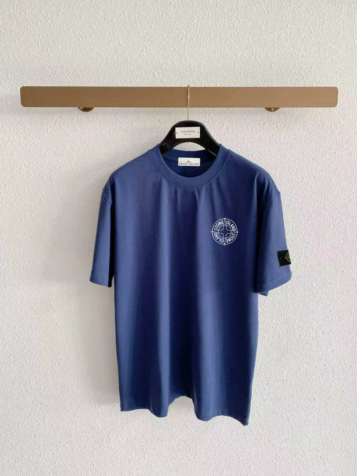 Stone Island Classic Compass Rose Badge Left Chest Print T-Shirt