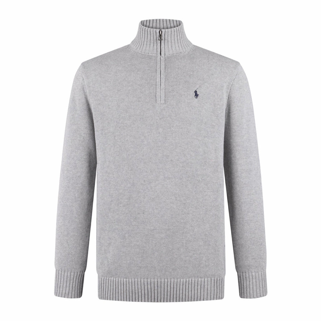 Polo Ralph Lauren Men’s Quarter‑Zip Knit Sweater, Ribbed Mock Neck Pullover