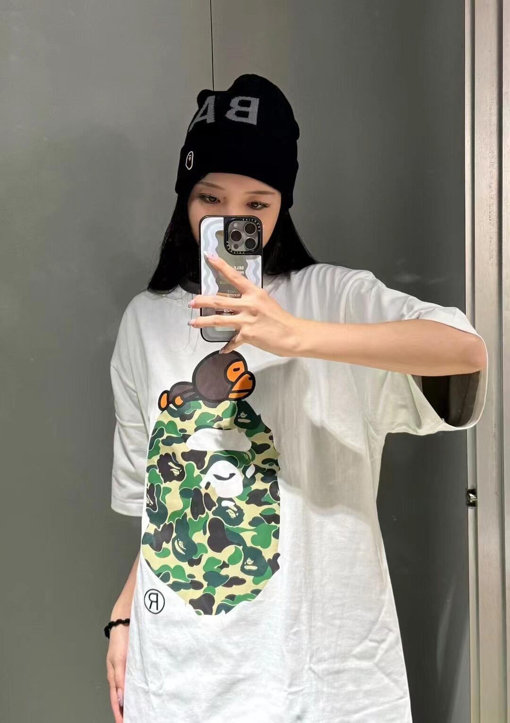 BAPE SS25 ABC Camo Baby Milo Ape Head Oversized Heavyweight Unisex T-Shirt