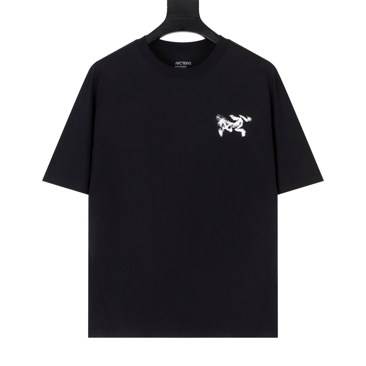 Arc'teryx Distressed Bird Logo Front & Grid Graphic Back Crew Neck Short‑Sleeve T‑Shirt, Unisex Relaxed Fit Tee