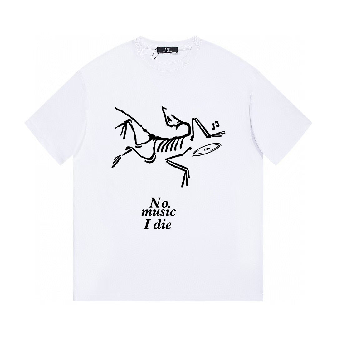 Arc'teryx "No Music I Die" Bird Skeleton Graphic Short‑Sleeve T‑Shirt Unisex