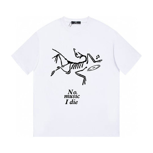 Arc'teryx "No Music I Die" Bird Skeleton Graphic Short‑Sleeve T‑Shirt Unisex