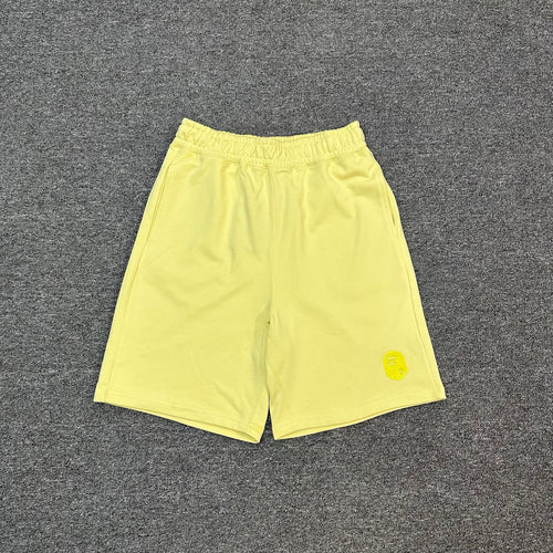 A Bathing Ape Tone-on-Tone Ape Head Embroidered Shorts