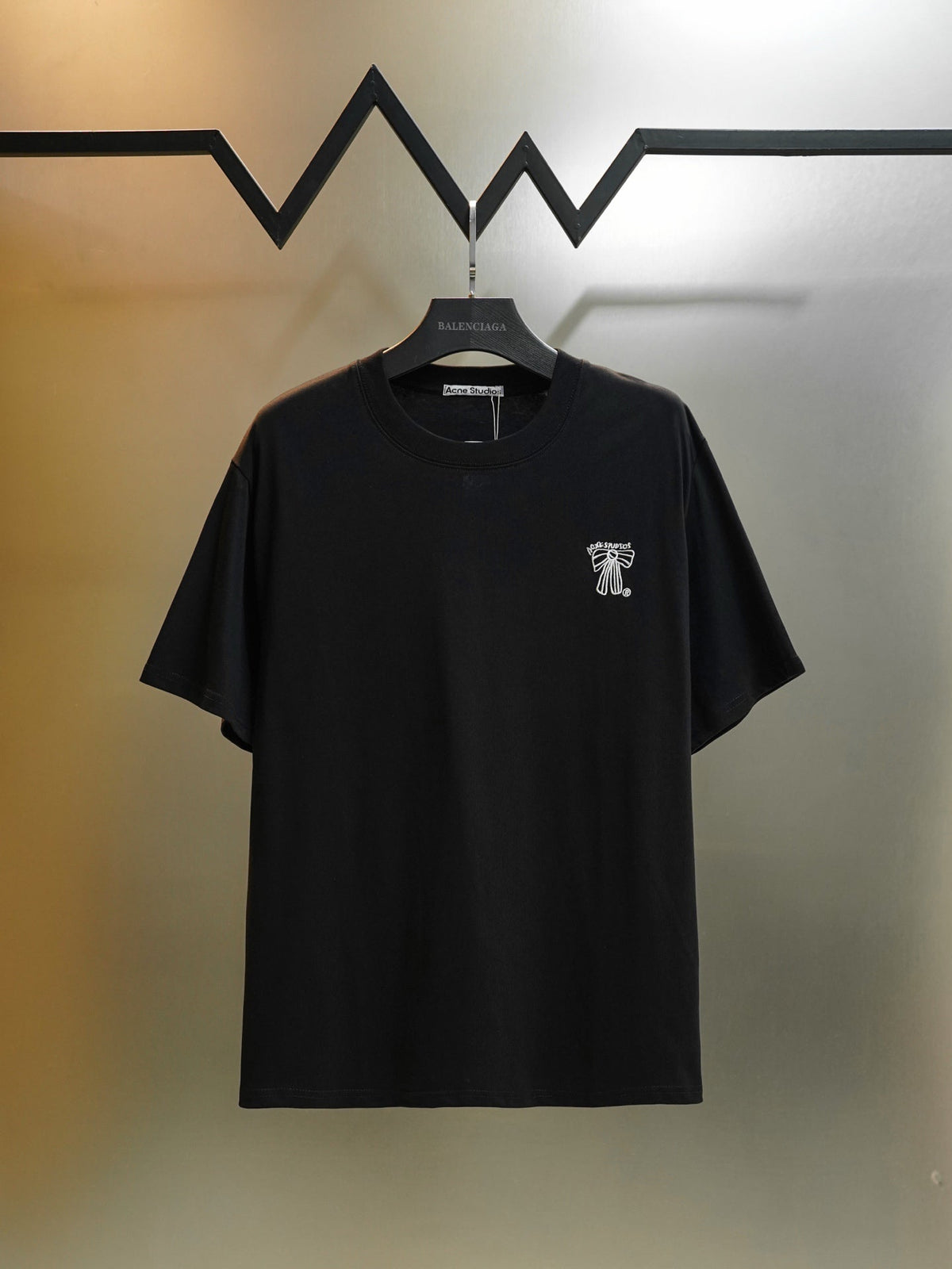 Acne Studios Small Bow Graphic Crew‑Neck Short‑Sleeve T‑Shirt