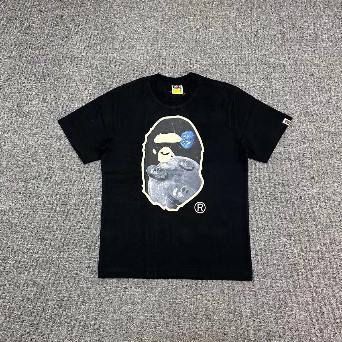 BAPE FW25 Moon Ape Head Space T-Shirt - White / Black