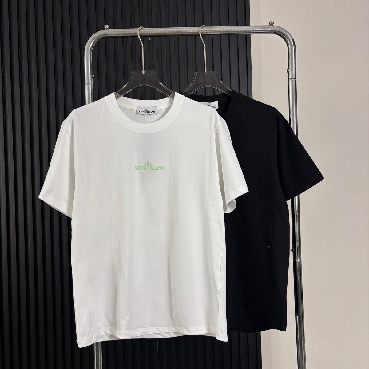 Stone Island Centre Chest Puff Print Compass Logo Oversized Cotton Tee