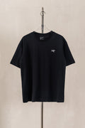 Arc'teryx Spring Summer Black Casual Tee Contrast Stitching Bird Logo Short‑Sleeve T‑Shirt