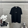 Stone Island Compass Star All-Caps Logo Embroidery T-Shirt - Front Chest and Upper Back Dual Placement