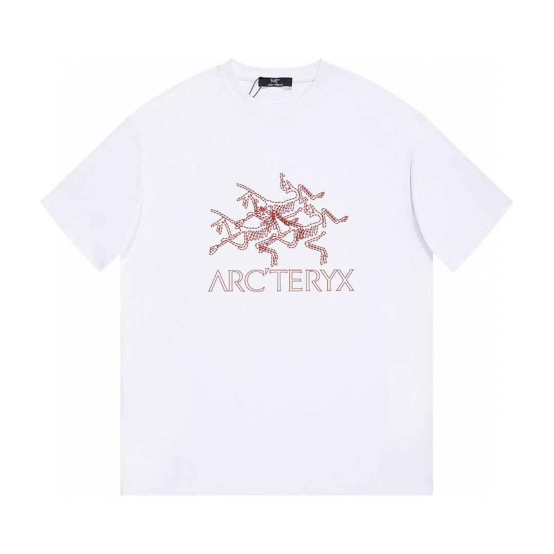 Arc'teryx Multi‑Overlay Bird Skeleton Rhinestone‑Style Graphic Short‑Sleeve T‑Shirt Unisex