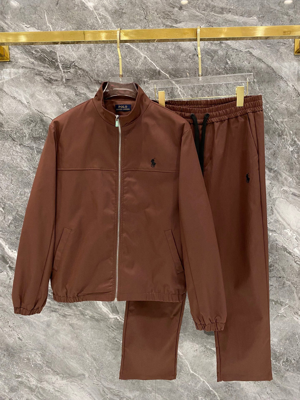 Polo Ralph Lauren Men’s 2‑Piece Tracksuit, Zip‑Up Windbreaker Jacket & Drawstring Straight‑Leg Pants Set