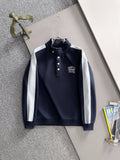 Arc'teryx 25SS Colorblock Stand Collar Snap Sweatshirt | Navy