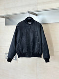 Acne Studios Ribbed Collar Zip‑Up Oversized Bomber Jacket