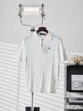 Ralph Lauren Men's Cable‑Knit Short‑Sleeve Polo Shirt