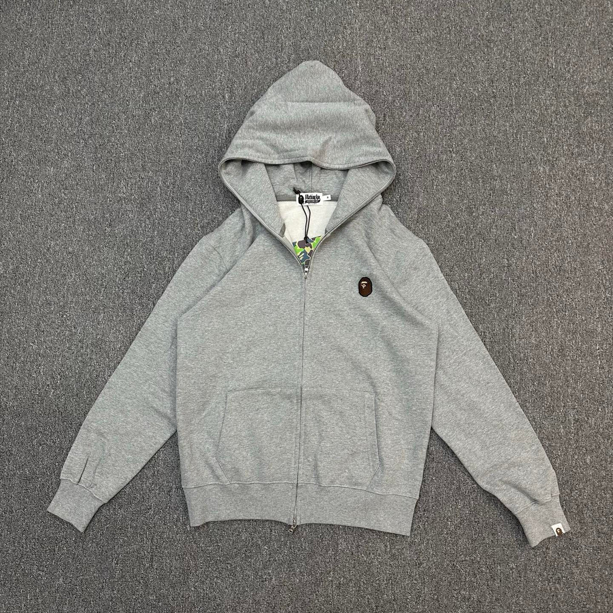 BAPE A Bathing Ape FW24 Ape Head Badge Full-Zip Hoodie — Black