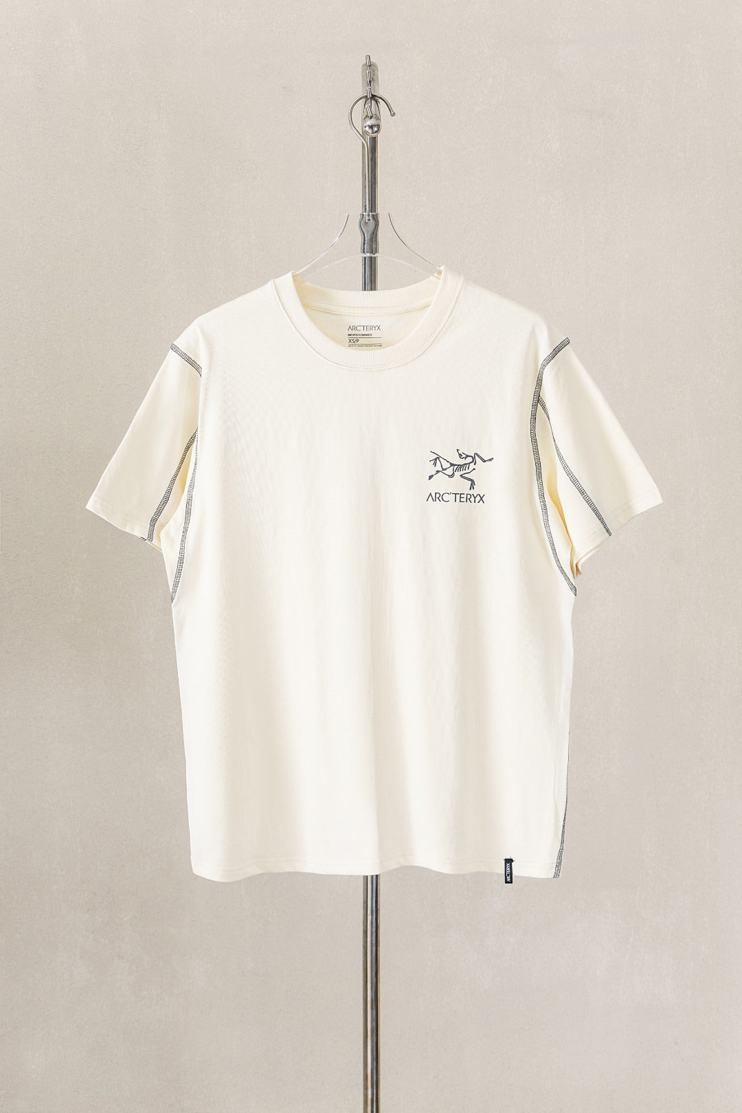 Arc'teryx Contrast Stitch Detail Bird Logo Short Sleeve Tee, Casual Daily Top