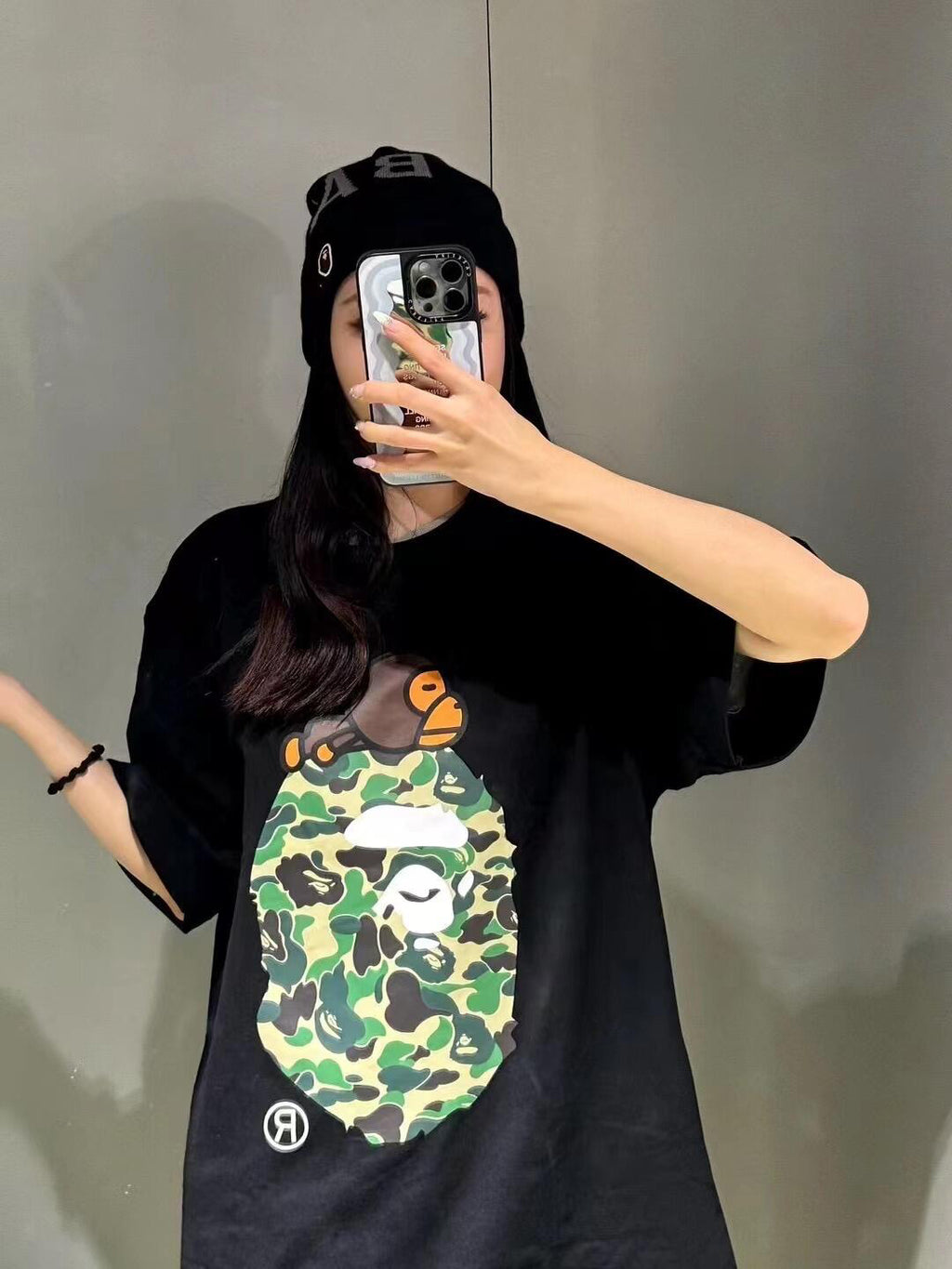 BAPE SS25 ABC Camo Baby Milo Ape Head Oversized Heavyweight Unisex T-Shirt
