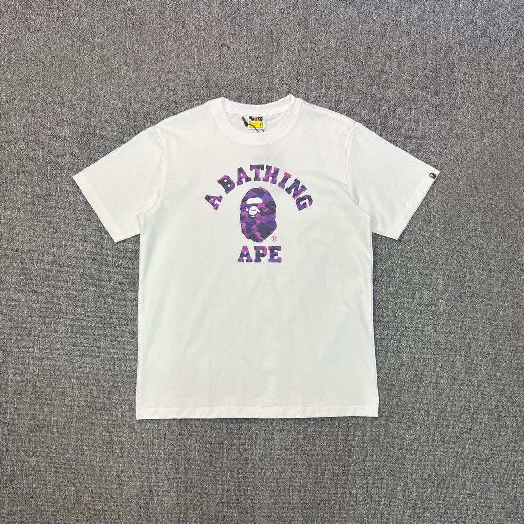 BAPE College Logo Colour Camo Oversized Unisex T-Shirt