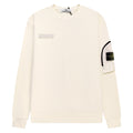 Stone Island Cotton Crew Neck Sweatshirt with Left Chest Name Patch and Right Sleeve Compass Badge Pocket