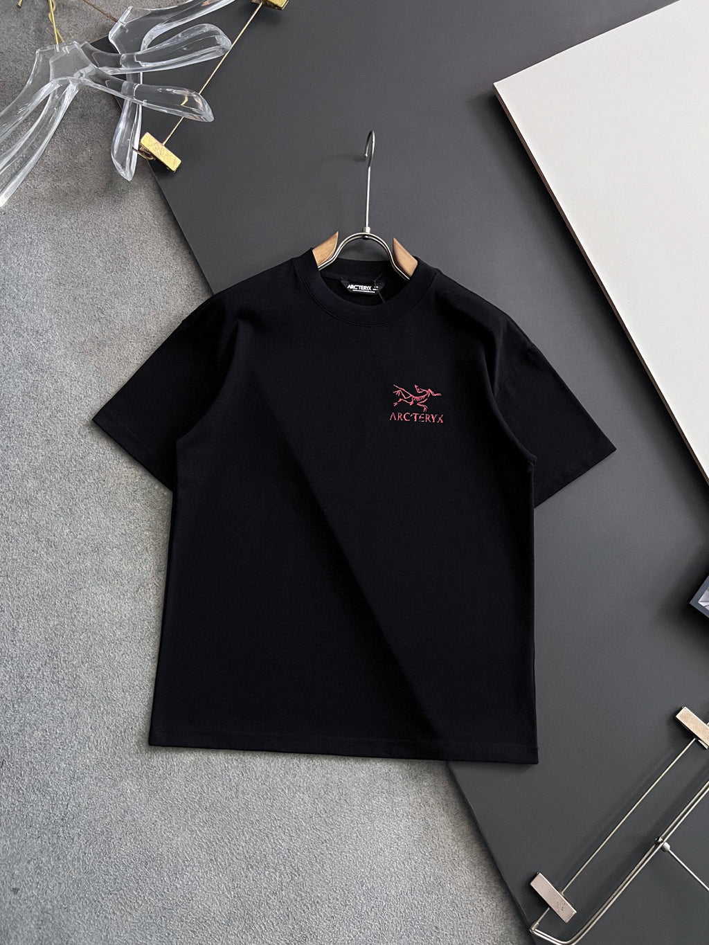 Front‑Back Fossil‑Bird Graphic Print Short‑Sleeve T‑Shirt