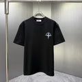 Stone Island Spring–Summer 2026 T-Shirt — Crystalline Prism-Effect Compass Star Print at Right Chest
