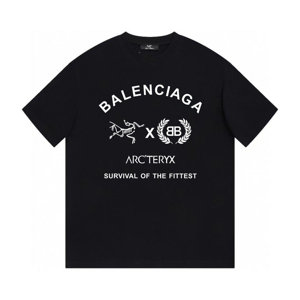 Balenciaga X Arc'teryx Co‑Branded "Survival Of The Fittest" Graphic Short‑Sleeve T‑Shirt Unisex