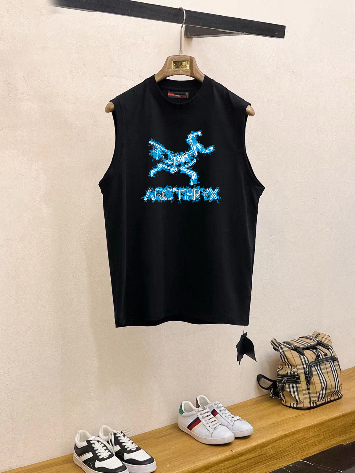 Arc'teryx Blue Splash‑Effect Big Bird Sleeveless Tank Top Unisex