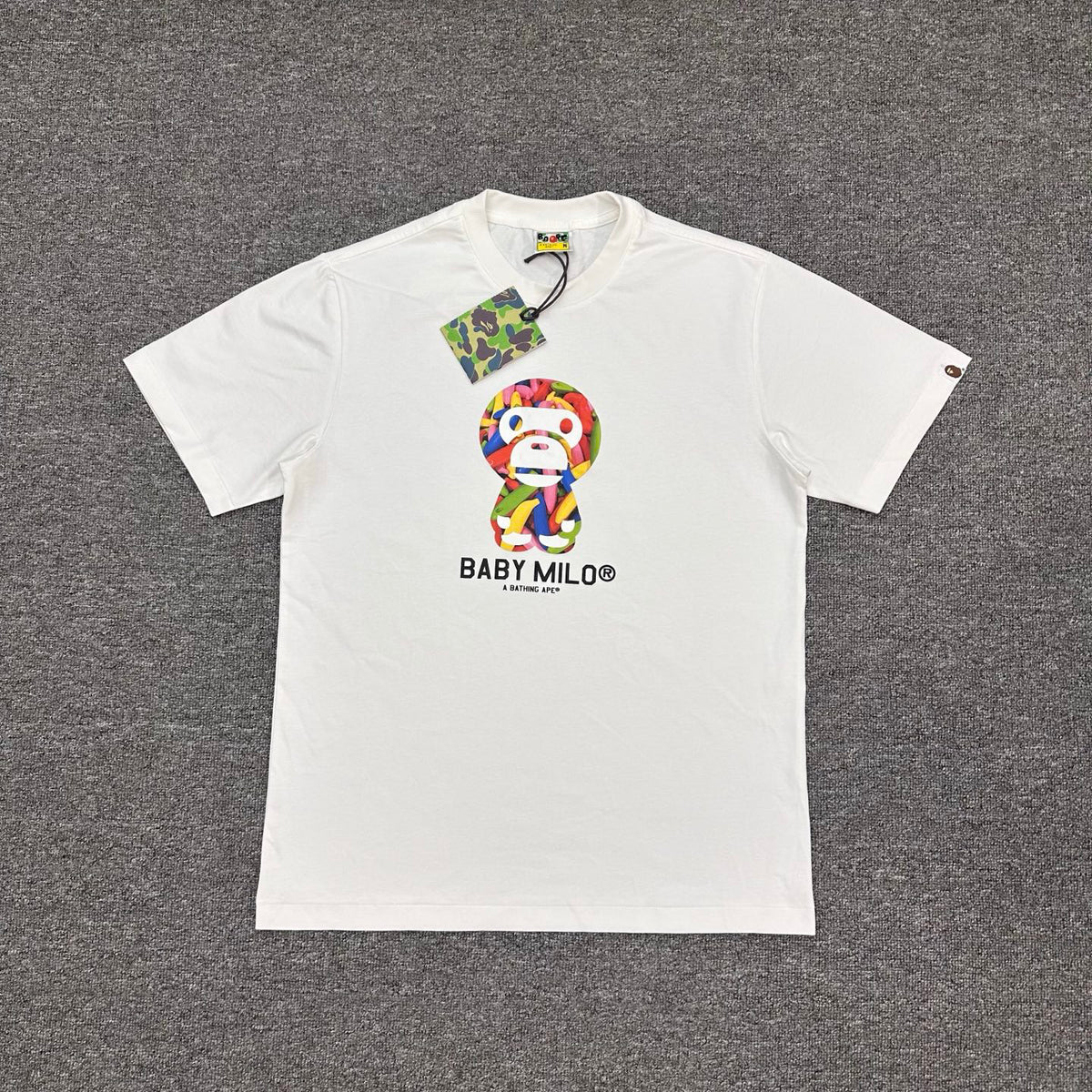 BAPE SS26 Baby Milo Rainbow Logo Fill T-Shirt