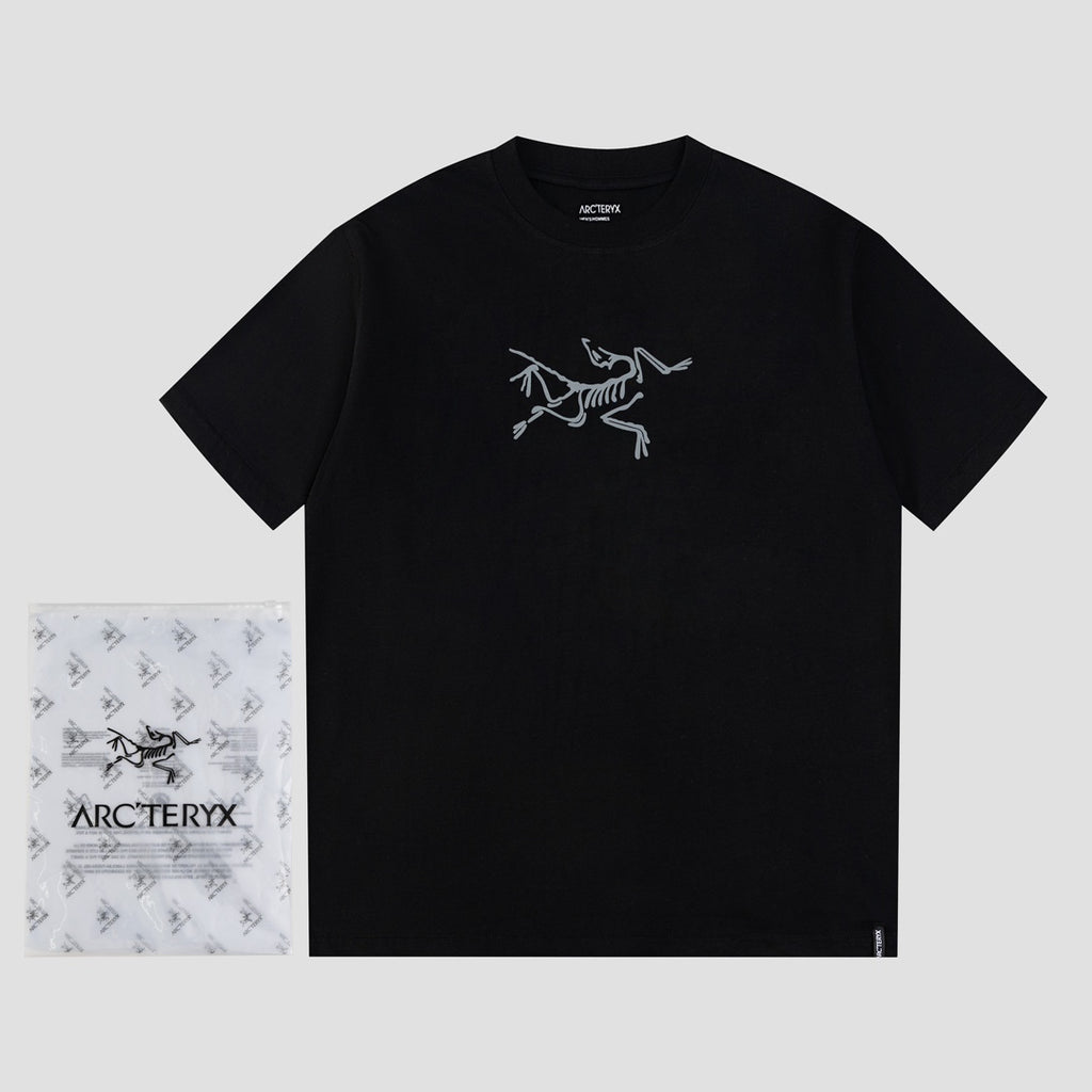 Arc'teryx Tonal Embroidered Bird Logo Front & Vertical Wordmark Back Unisex T-Shirt
