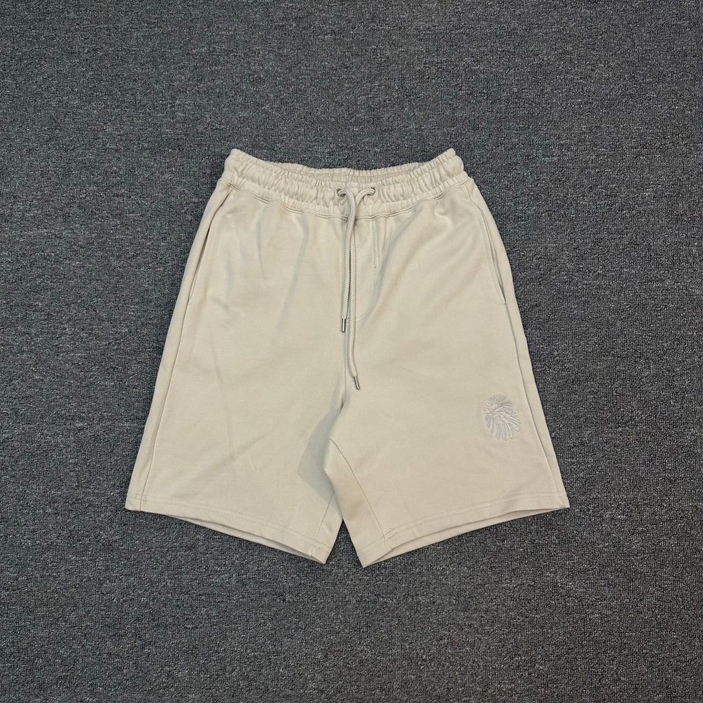 BAPE BLACK Ape Head Headdress Embroidered Shorts - Stone White