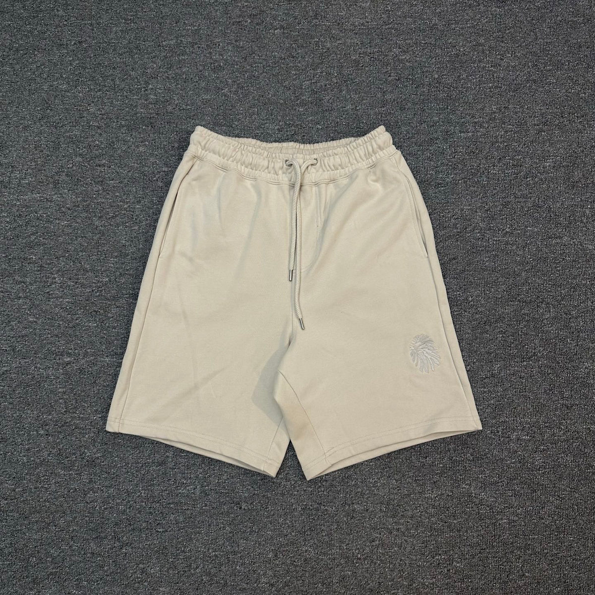 BAPE BLACK Ape Head Headdress Embroidered Shorts - Stone White