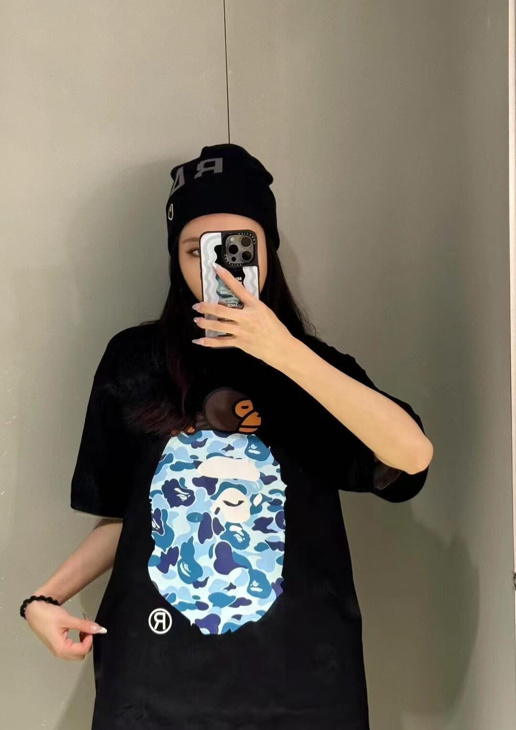 BAPE SS25 ABC Camo Baby Milo Ape Head Oversized Heavyweight Unisex T-Shirt