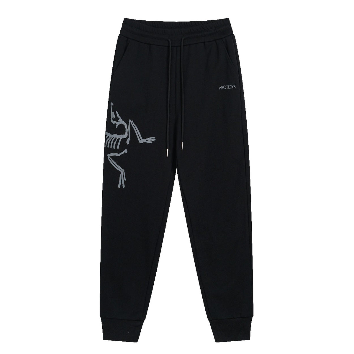 Arc'teryx Large Skeleton Fossil‑Bird Print Drawstring Jogger Pants