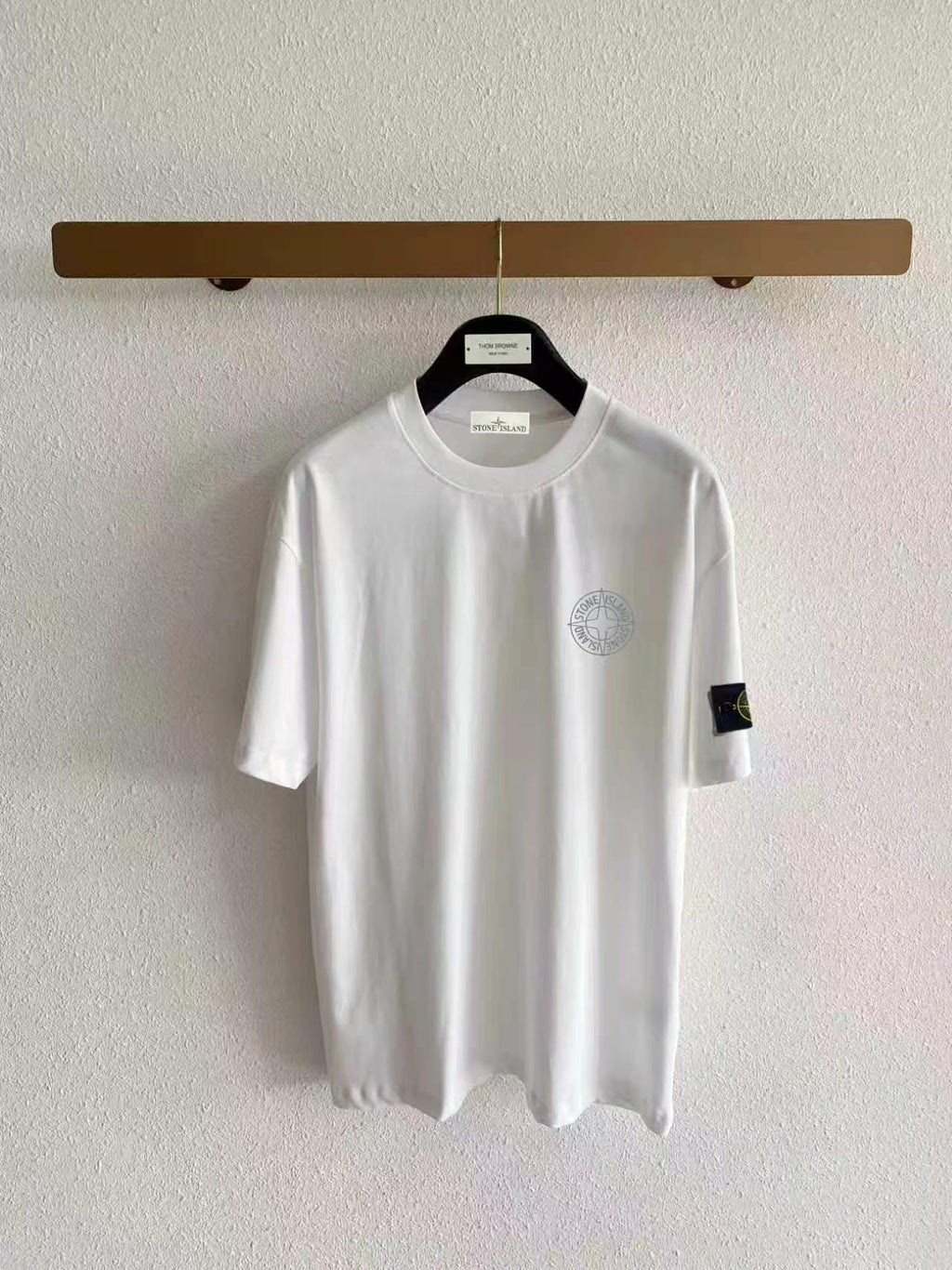 Stone Island Classic Compass Rose Badge Left Chest Print T-Shirt