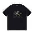 Arc'teryx Multi‑Overlay Bird Skeleton Rhinestone‑Style Graphic Short‑Sleeve T‑Shirt Unisex