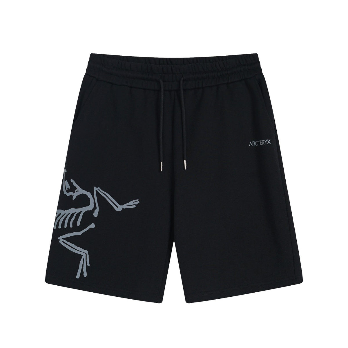 Arc'teryx Skeleton Fossil‑Bird Graphic Drawstring Sweat Shorts