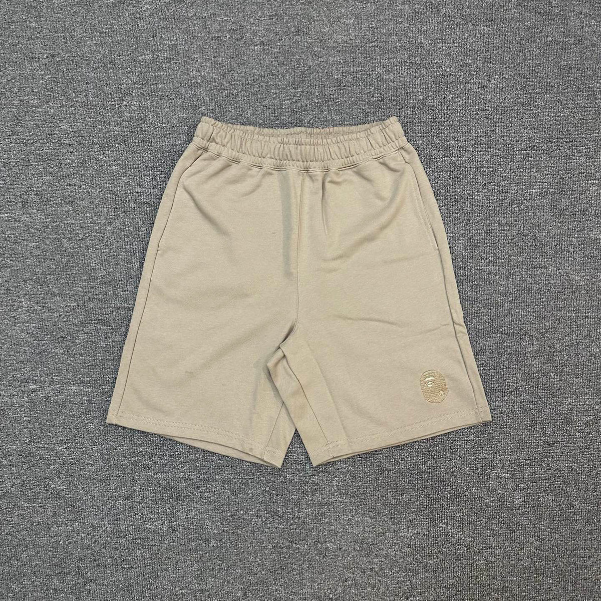 A Bathing Ape Tone-on-Tone Ape Head Embroidered Shorts