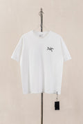 Arc'teryx White Short Sleeve Tee Back Large Skeleton Bird Grid Graphic Casual Top