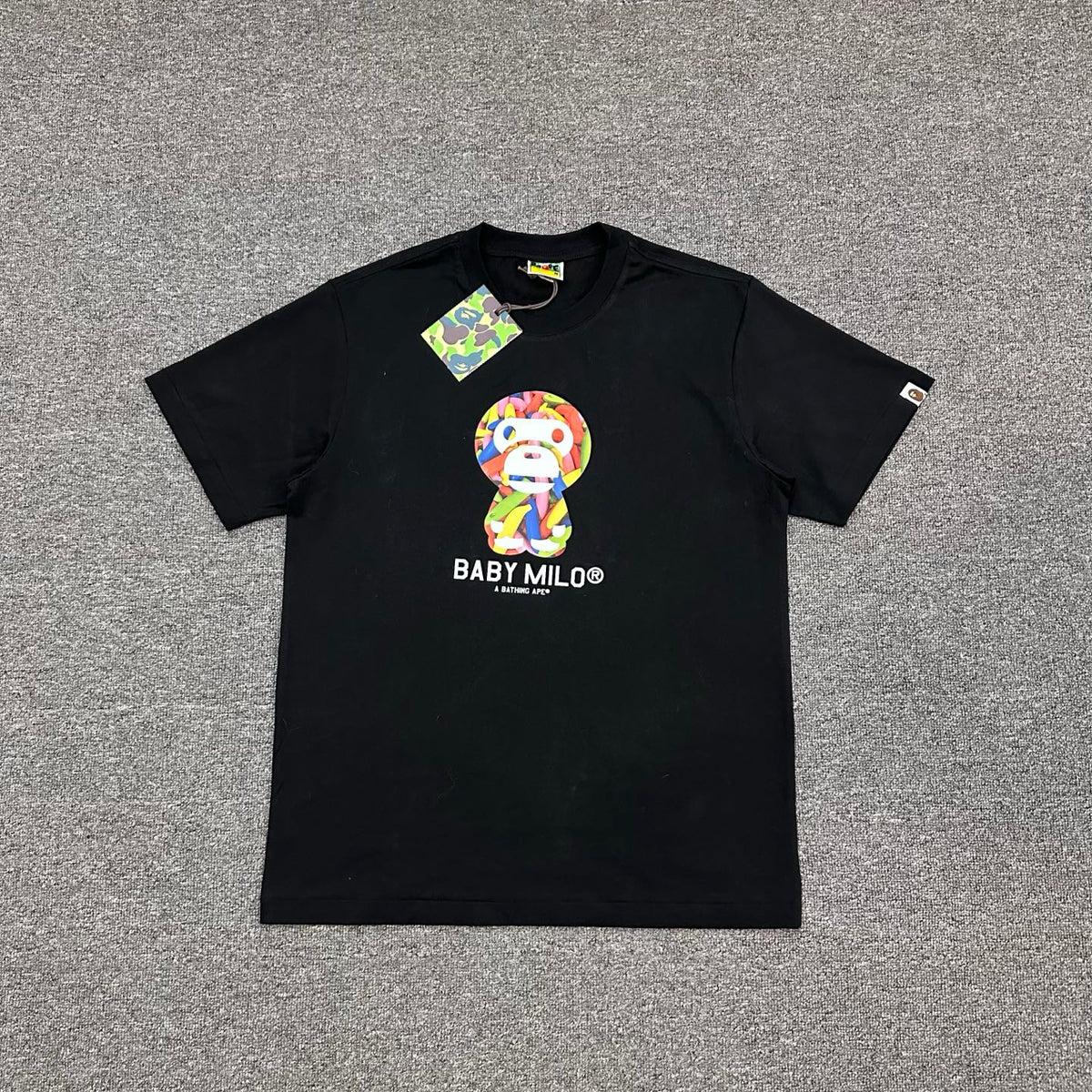 BAPE SS26 Baby Milo Rainbow Logo Fill T-Shirt
