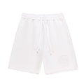 Stone Island Washed Cotton Fleece Shorts with Tonal Embroidered Compass Badge and Raw Cut Hem