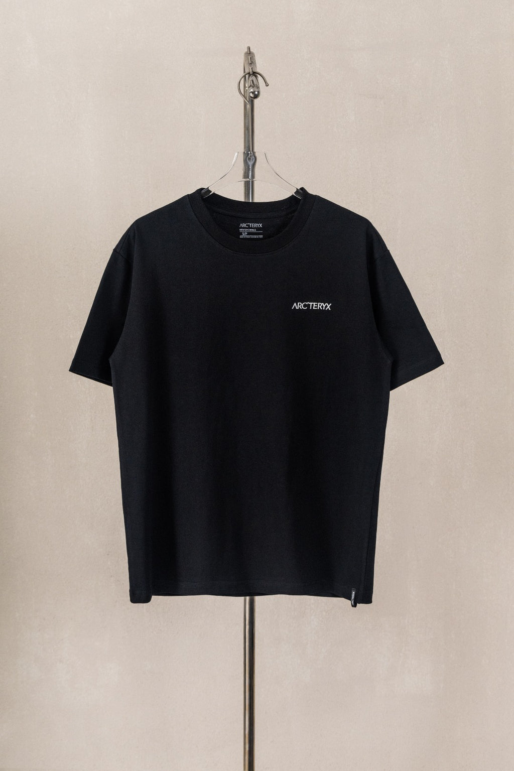 Arc'teryx Minimal Burgundy Text‑Logo Crew‑Neck Short‑Sleeve T‑Shir