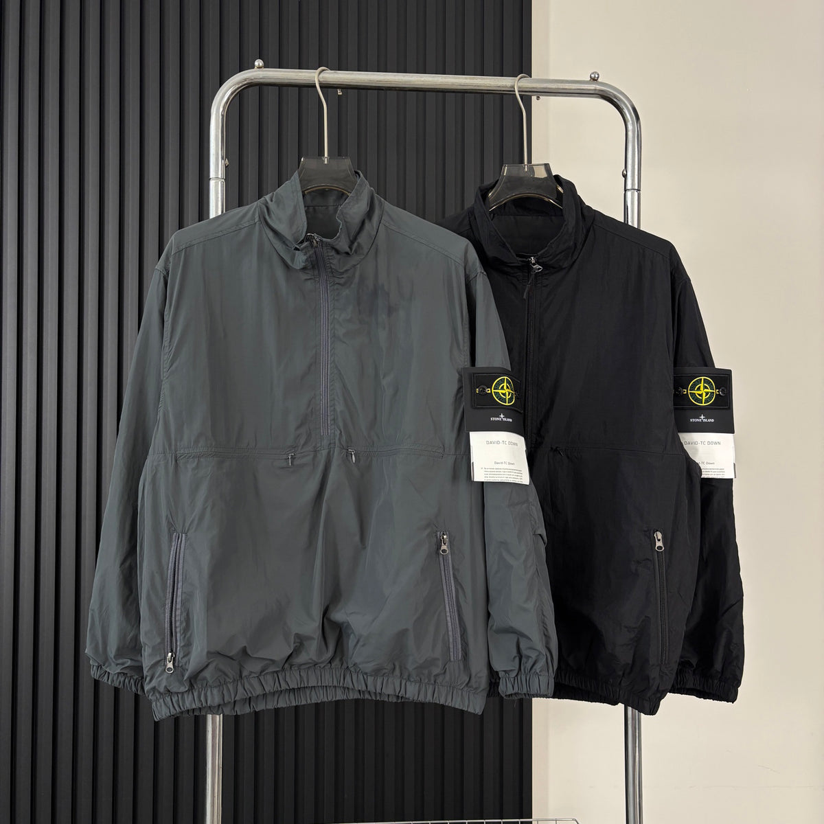 Stone Island Half-Zip Stand Collar Lightweight Technical Jacket