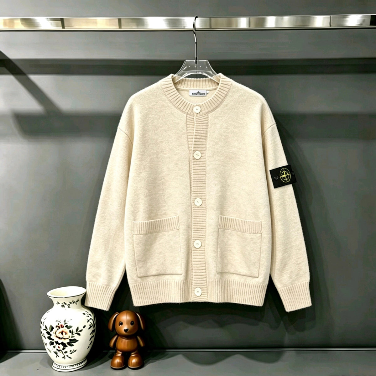 Stone Island Button-Front Knit Cardigan