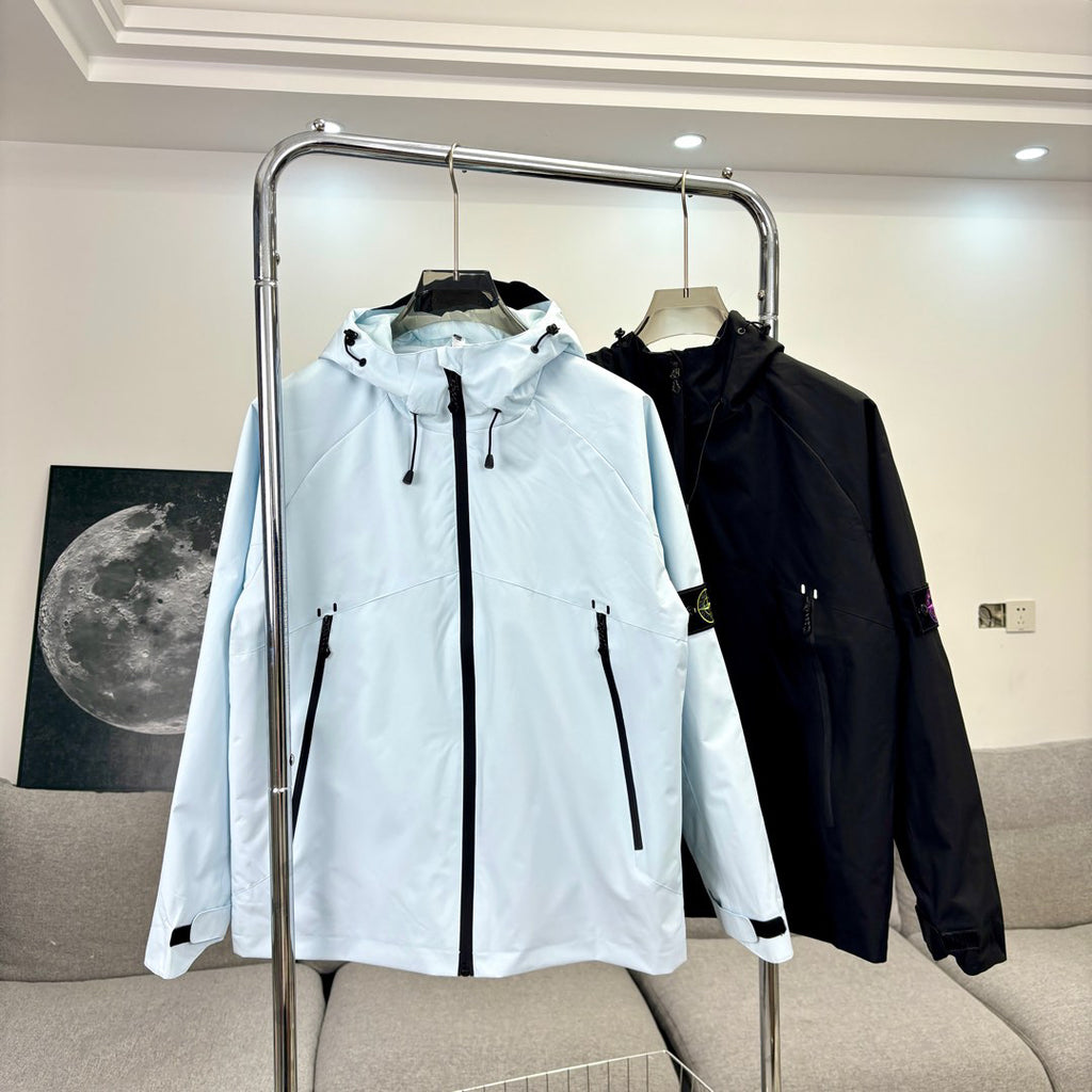 Stone Island Lightweight Three-Protection Hooded Shell Jacket with Compass Badge