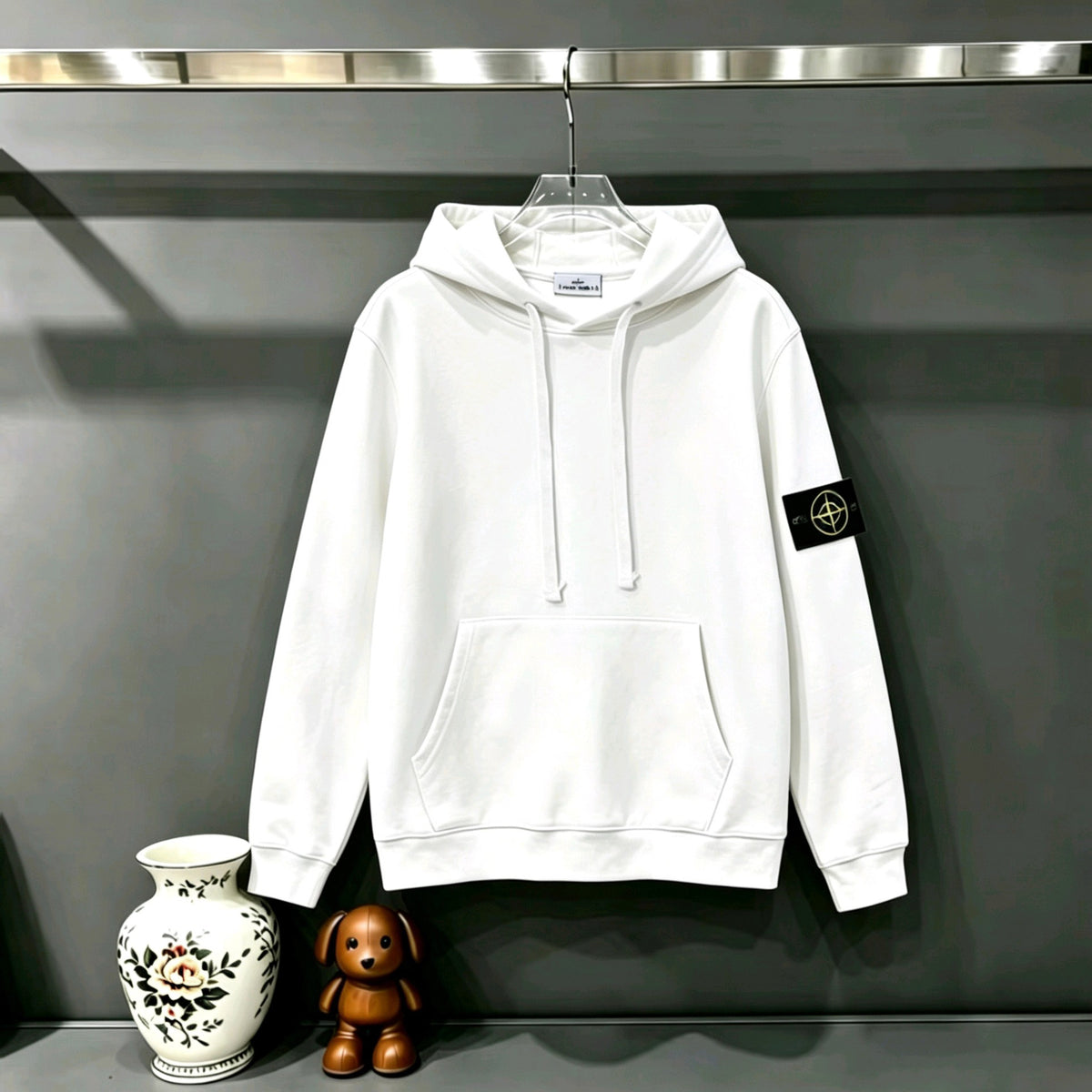 Stone Island Classic Compass Badge Pullover Hoodie Sweatshirt