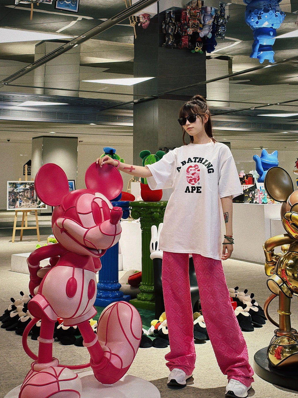 BAPE ABC Camo Ape Head College Tee Oversized Unisex T-Shirt