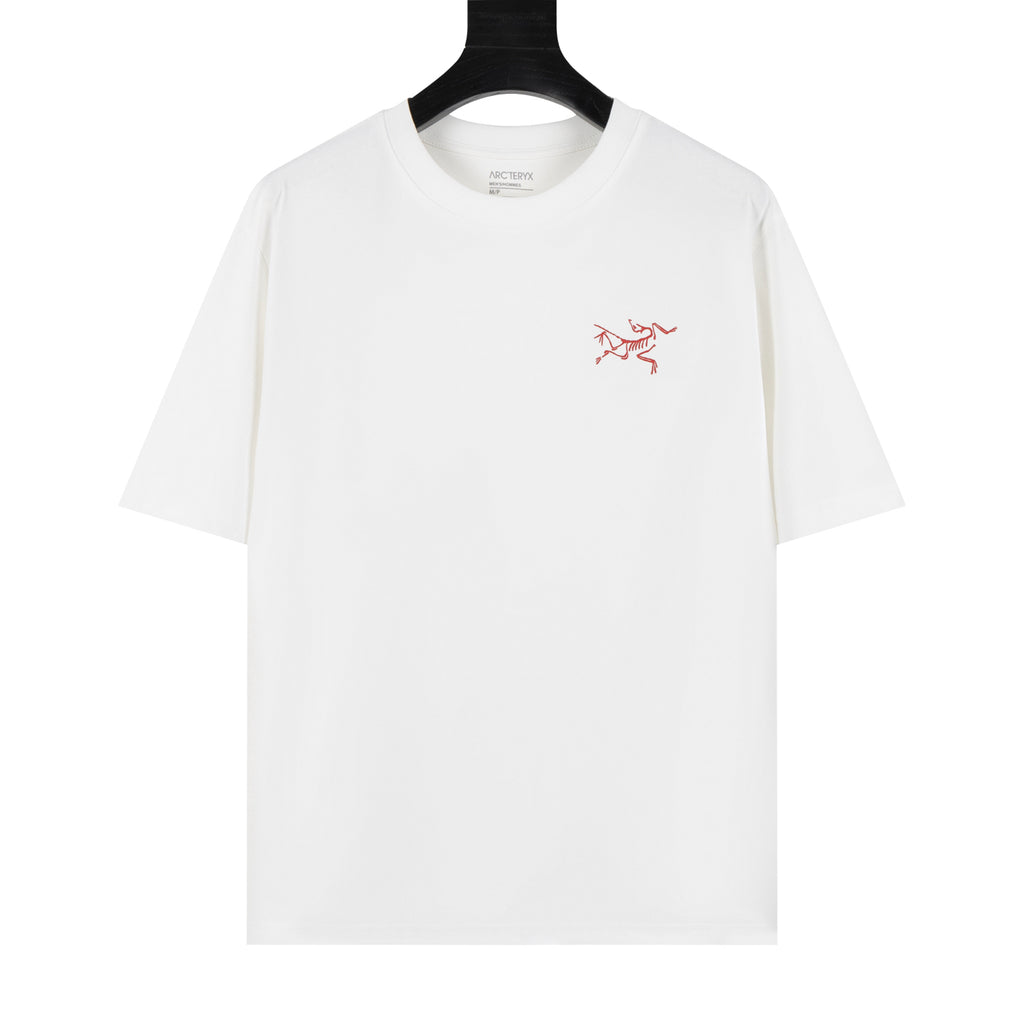 Arc'teryx Red Bird Logo Crew Neck Short‑Sleeve T‑Shirt, Unisex Relaxed Fit Tee