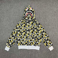 BAPE FW24 Yellow-Green ABC Camo Shark Full-Zip Hoodie - Ginza Limited