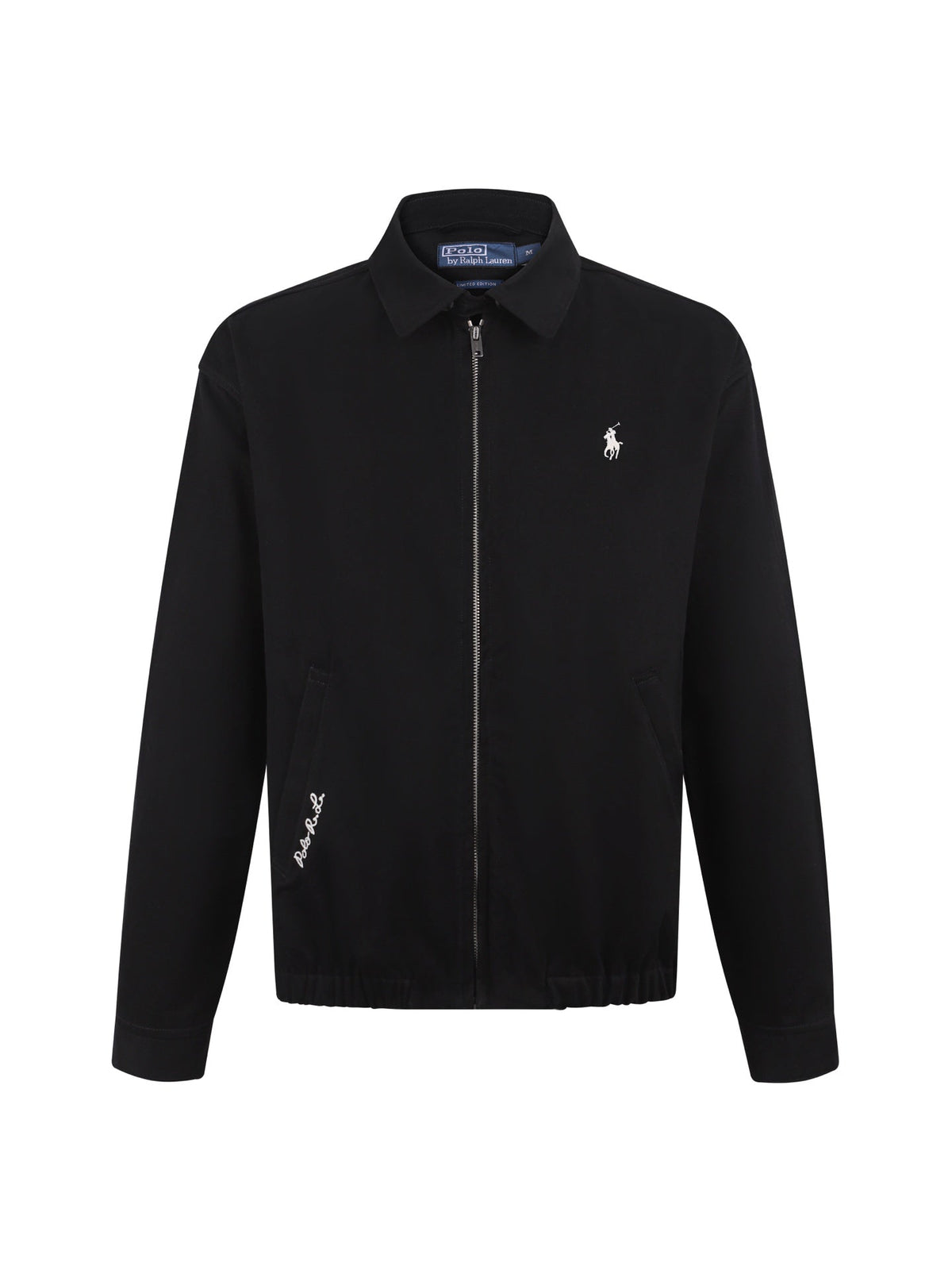 Polo Ralph Lauren Men’s Zip‑Up Harrington Jacket With White Pony & Script Embroidery